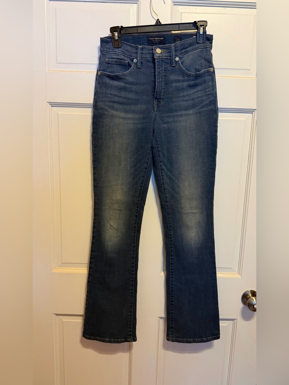 Lucky Brand High Rise Bridgette Boot size 6 /28 regular jeans